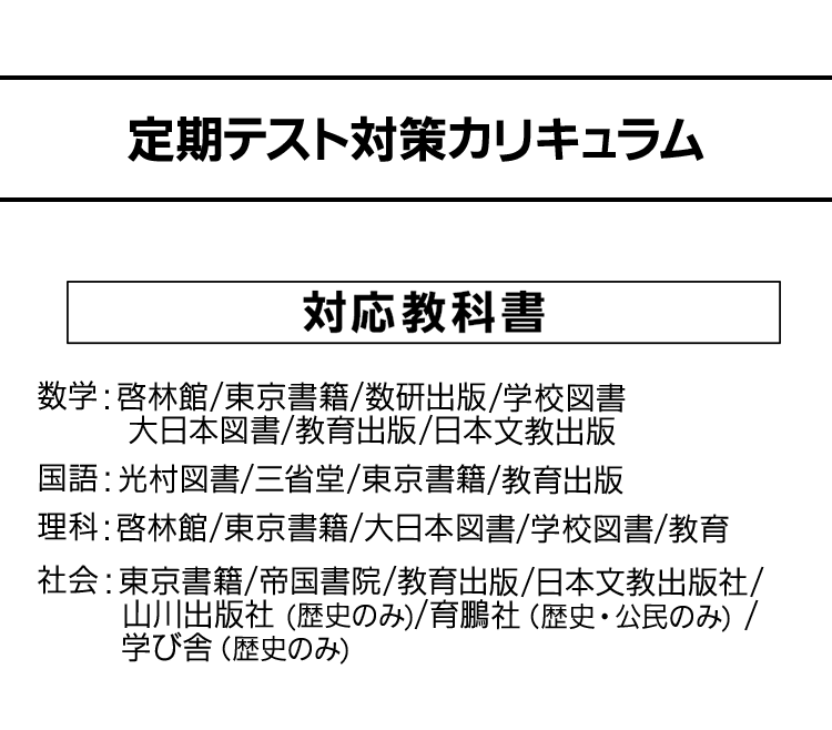 定期テスト対策カリキュラム