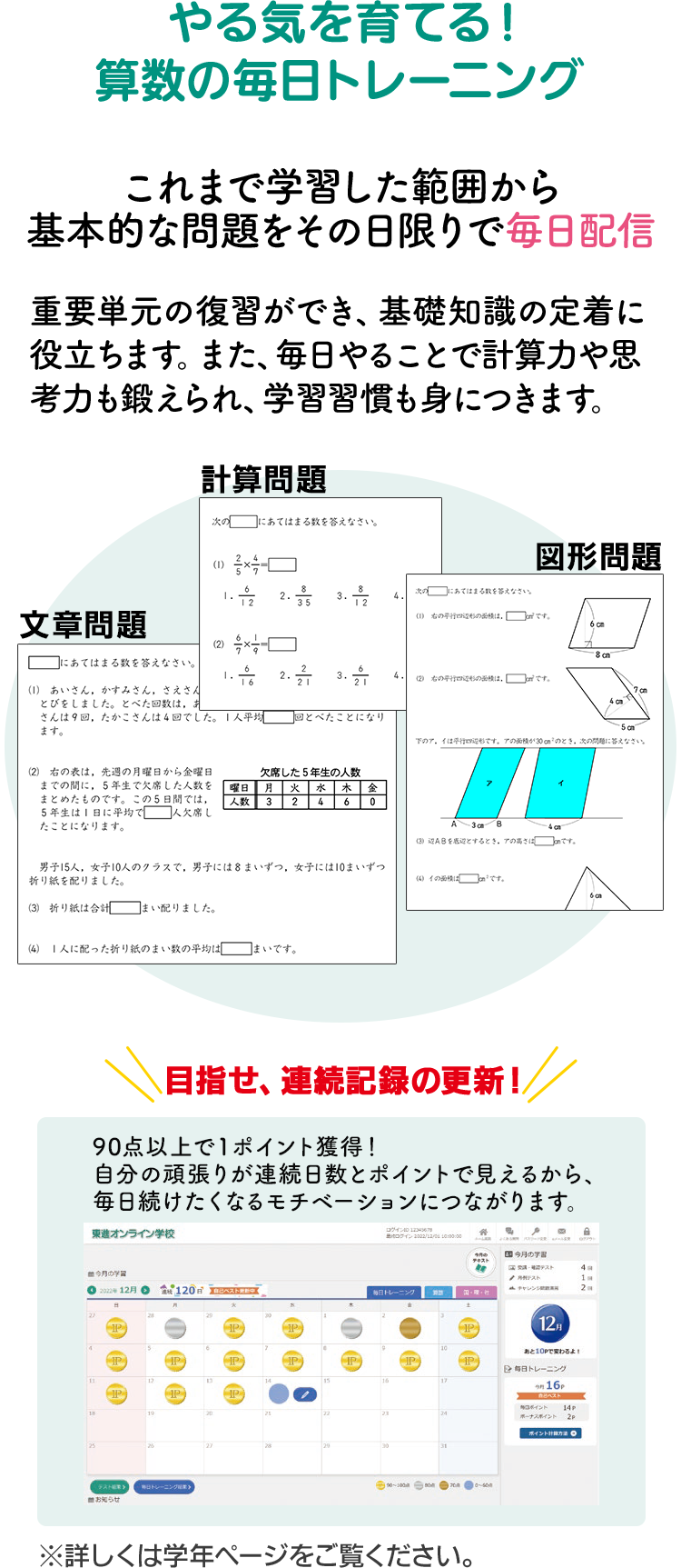 やる気を育てる！ 算数の毎日トレーニング