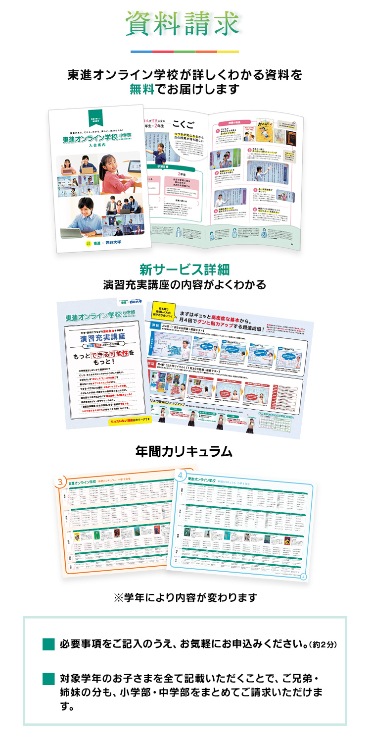 資料請求と受講までの流れ